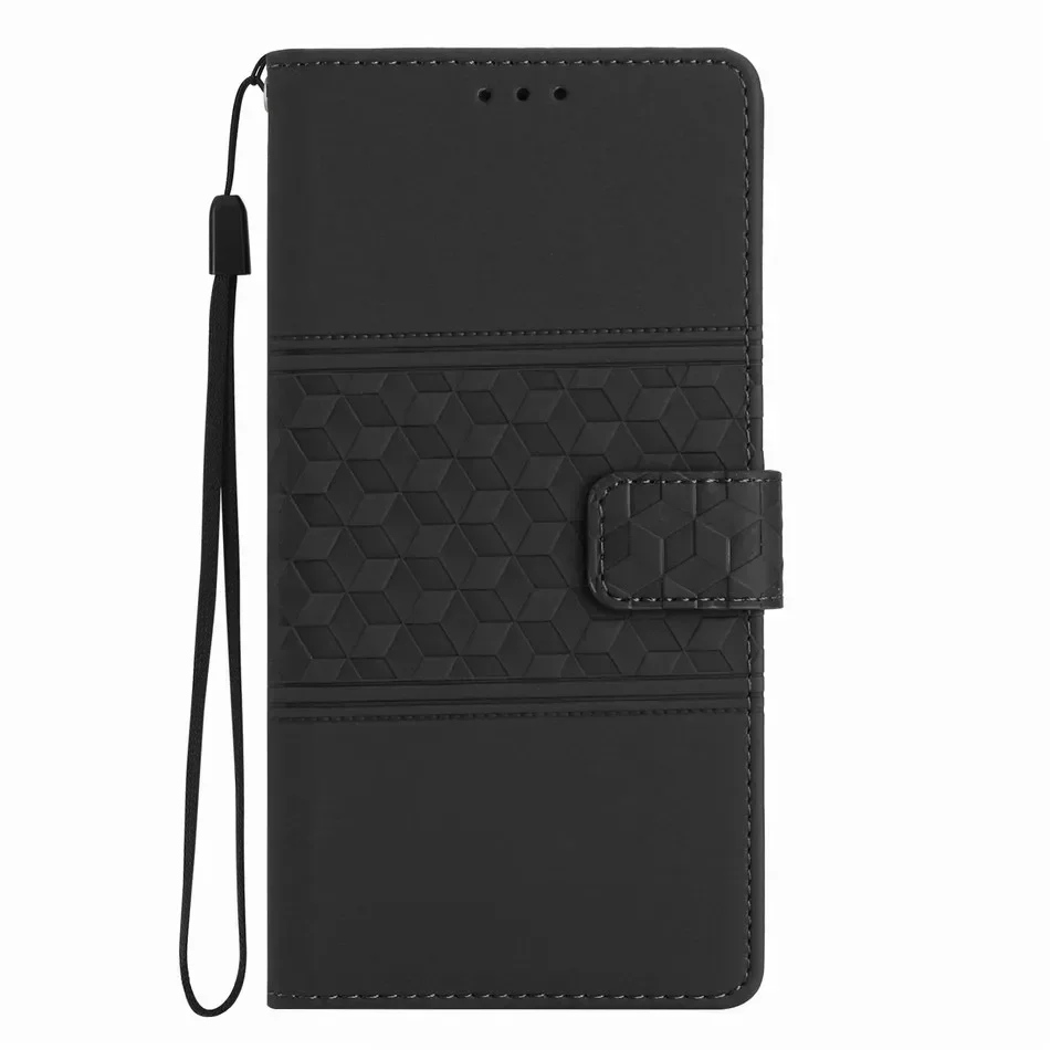Versatile Grid Pattern Wallet Phone Case Cover