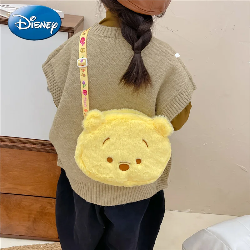 

Disney Plush Crossbody Bag Kawaii Women Plush Coin Purse Lotso Cartoon Shoulder Bag Girls Fashion Cute Handbags Kids Totes Gift