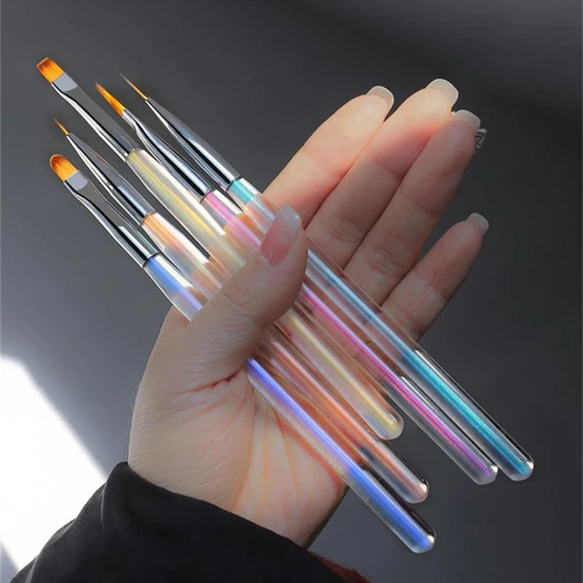 10Pieces Gel Nail Brush Nail Art Liner Brushes UV Acrylic Painting