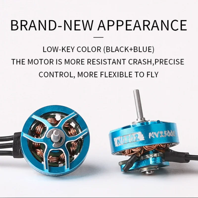 Moteur Brushless T-MOTOR T-HOBBY M0803II 0803 22000KV pour Micro Whoop FPV, installé sur un drone avec vue d'ensemble