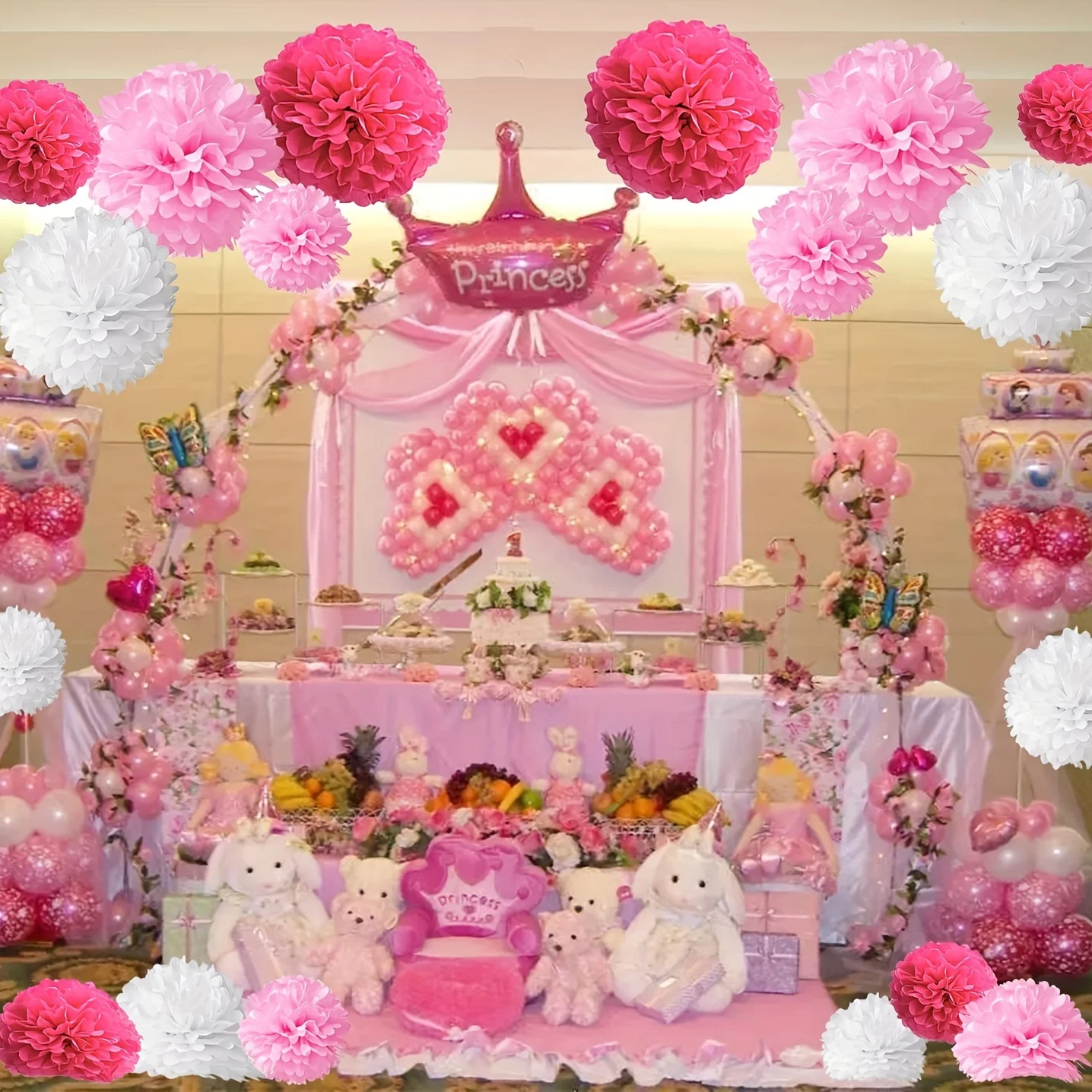 9 Stück festliche Blumenkugeln aus Papier – lebendiges Dekorationsset für Hochzeiten und Geburtstage – elegante Event-Atmosphärenverstärker – Detail 7