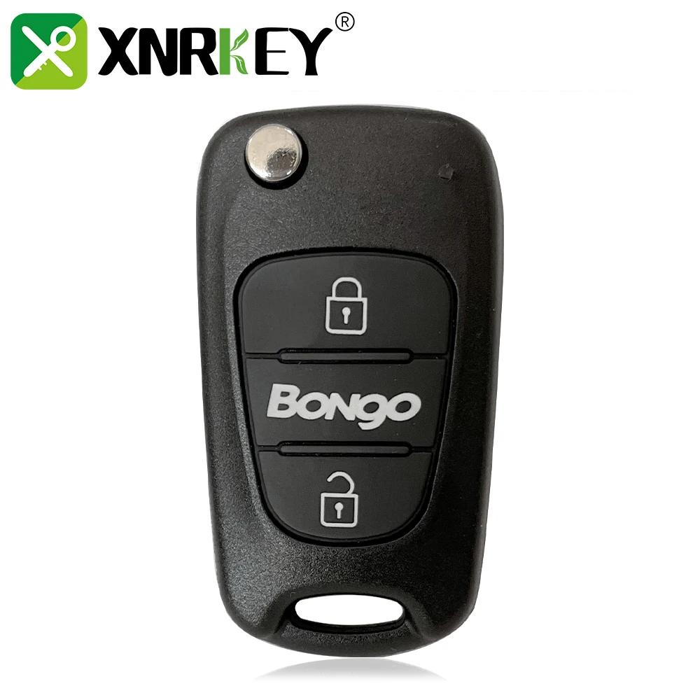 XNRKEY 3 Button Flip Remote Car Key Shell for Hyundai Kia Bongo Key Case Cover with TOY40 Blade