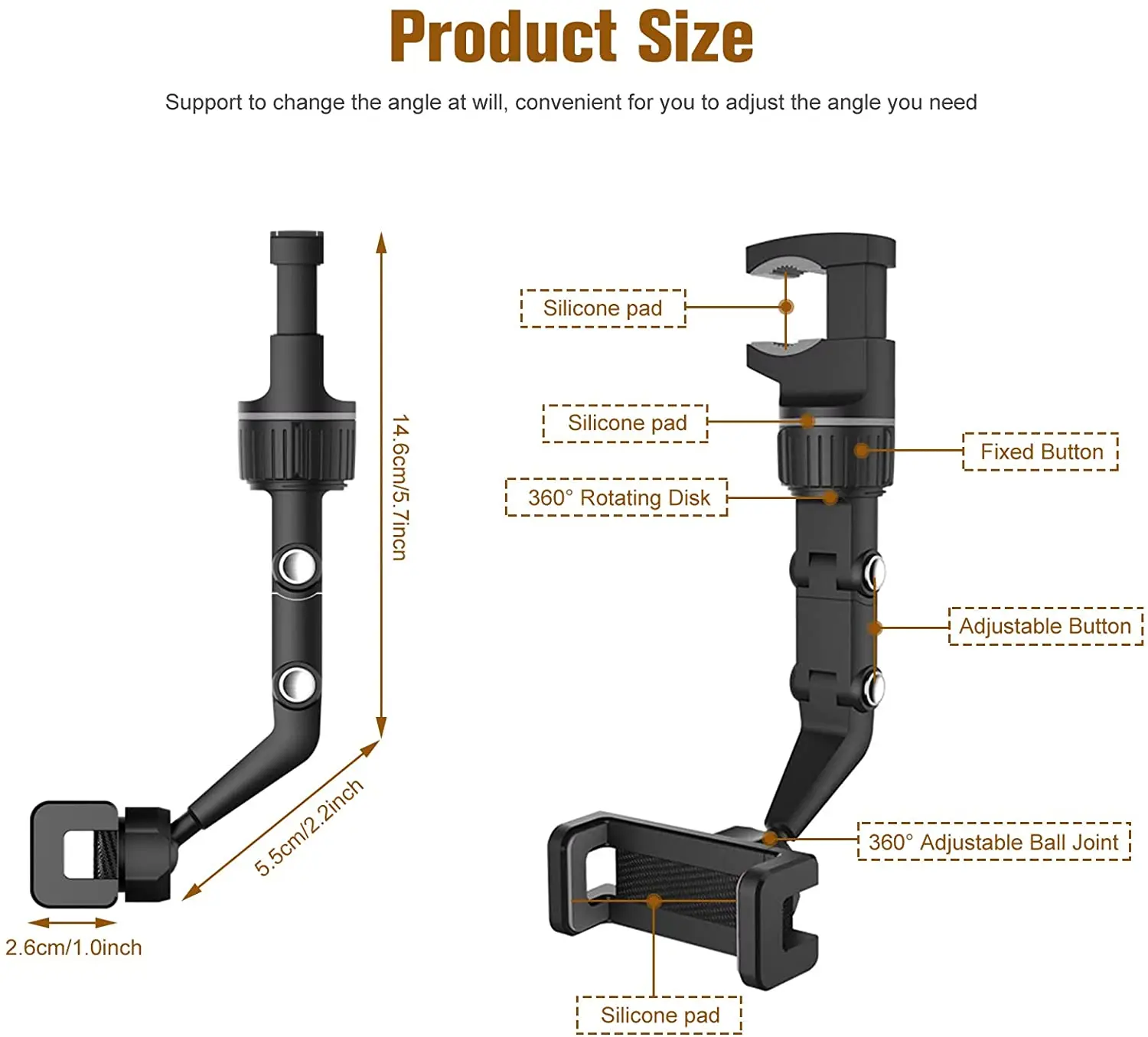 Universal Multifunctional phone bracket Holder for  Mobile phone  in car  cell phone mount support portable  Smart phone holder folding desktop phone stand