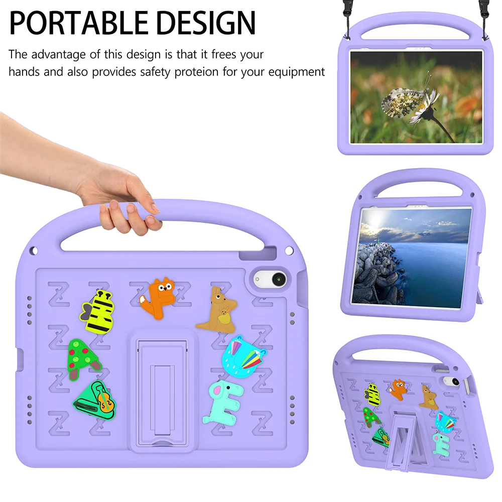 Whimsical EVA Tablet Case with Built-in Pen Slot - Durable and Fun Design