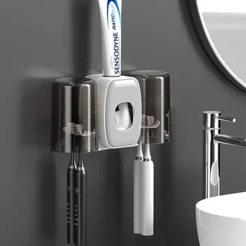 Toothpaste Dispenser With Toothbrush Holder - Cartoka