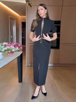 Robe longue élégante pour femme, col en V, manches courtes, boutonnage simple, couleur unie, nouvelle collection été 2026, sexy et chic 1
