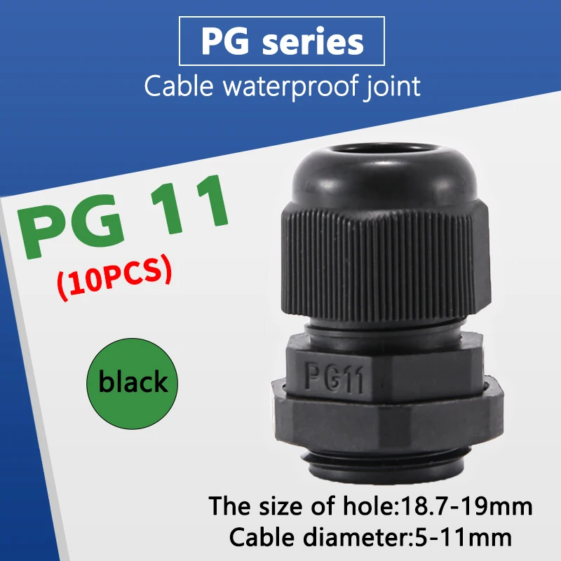 Set 25 Pressacavo PG11 Impermeabili IP68 - Per Cavi 5-10mm, Nylon Resistente, Fai Da Te - Foto 10