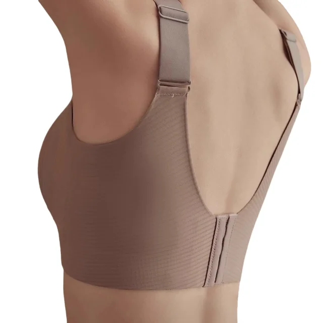 Soutien-gorge push-up pour femmes, rembourré sans fil, sous-vêtements sans couture, grande taille, col en v, haut, Lingerie Sexy, bretelles larges, intimes, M-4XL 1
