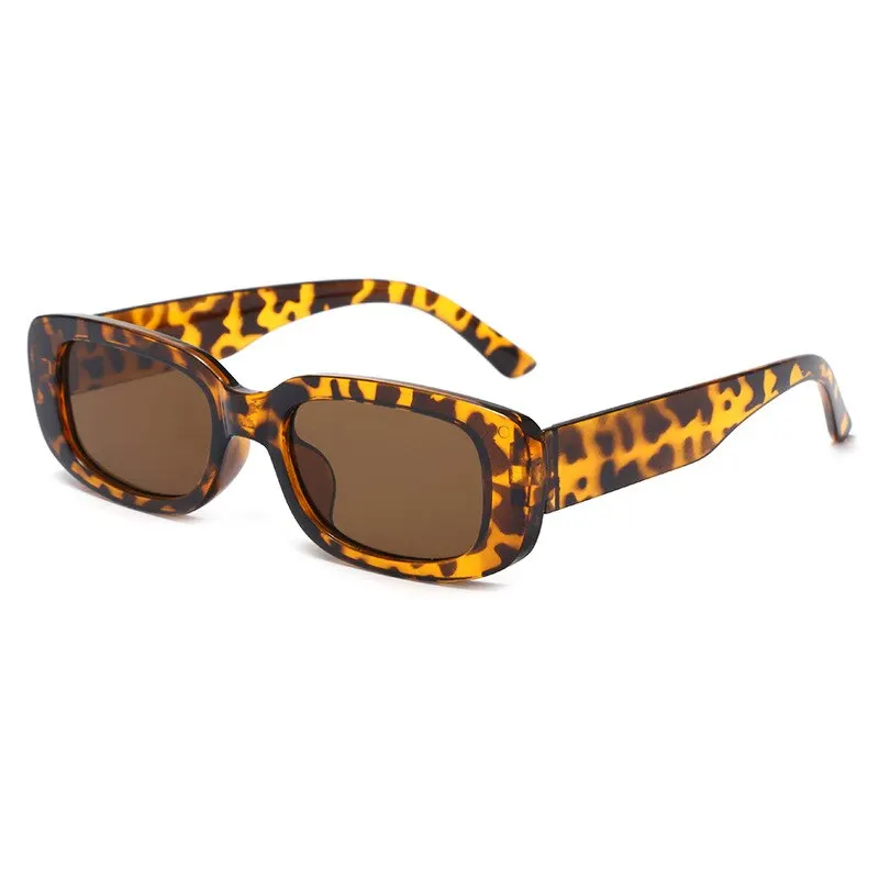 Kleine Sonnenbrille mit quadratischem Rahmen, Vintage-Mode, schmaler quadratischer Rahmen, UV400-Schutz, Autofahrerbrille_voghion.com