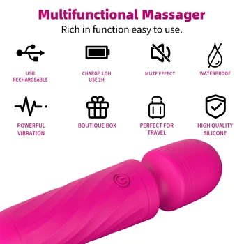 Powerful Mini G-Spot Vibrator Massager Orgasm AV Stick Vibrators Clitoris Stimulator Vibrating Sex Toys For Woman Vibrator 6