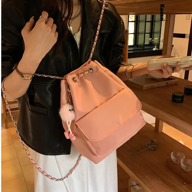 Medium Size Shoulder Backpack Bag Women Waterproof Oxford Chain Strap  Crossbody Bag Purses And Handbags Luxury Designer School - AliExpress