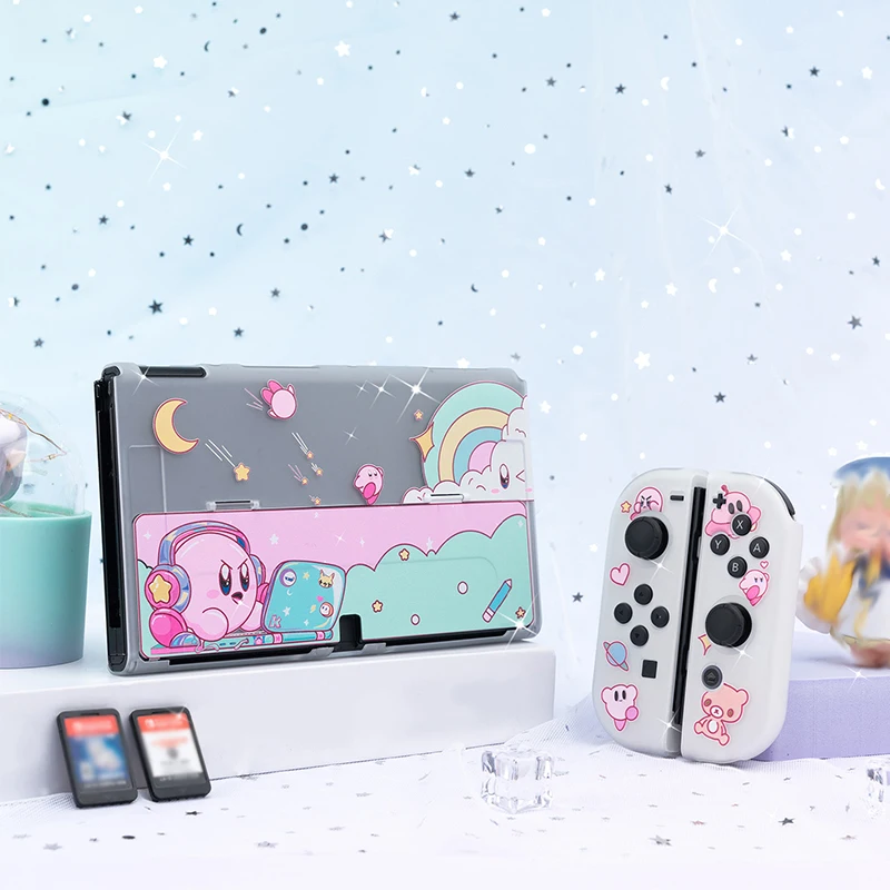 

Kawaii Protective Case For Nintendo Switch OLED Soft TPU Cover JoyCon Game Console Housing for Nintendo Switch OLED Accessories
