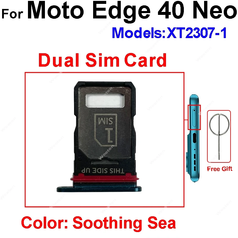 SIM カードトレイホルダーモトローラ MOTO エッジ 40 エッジ 40