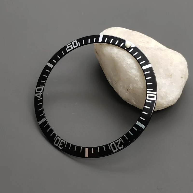 Aluminium Curved Retro Watch Bezel Insert - 36.5mm Watch Accessory Case Ring