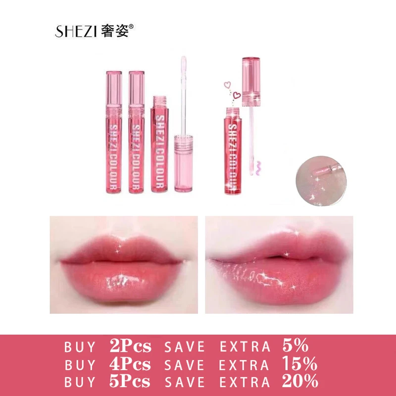 

Shezi Moisturizing Lip Glaze Transparent Toot Lip Gloss Lasting Hydrating Nourishing Lip Oil Color Lip Shiny Liquid Lip Gloss l