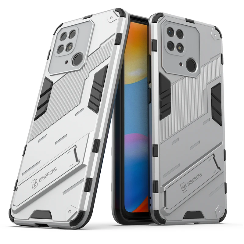 Phone Holder Case For Xiaomi Redmi 10C Case Bumper Hard Armor Full Back Cover For Redmi 10C Case For Redmi 10C 10A 10 9 9C 9A 9T