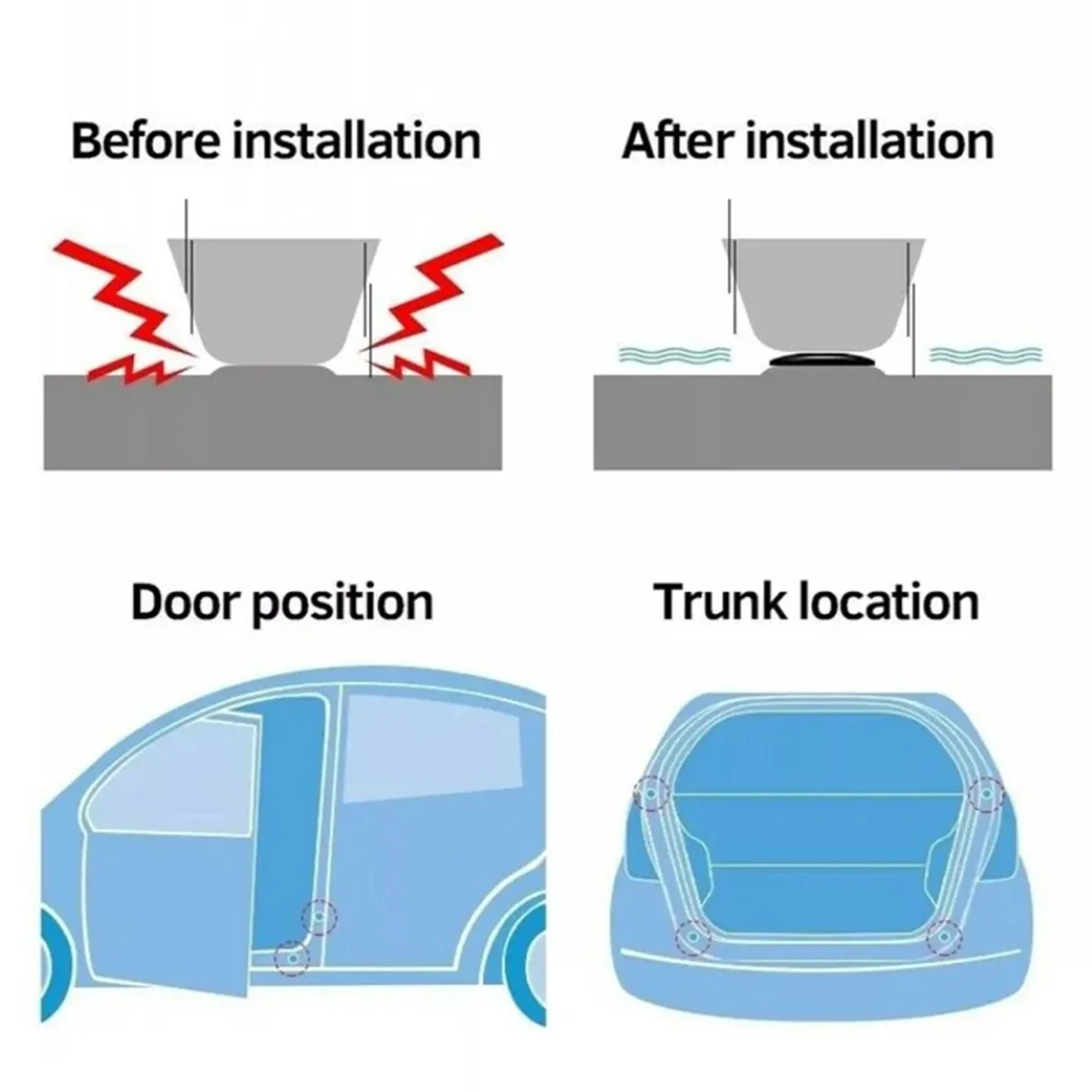 20pcs Silicone Car Door Pads Shock-Absorbing Silent Mat Anti-collision Protector Stickers Buffer Gasket Auto Accessory