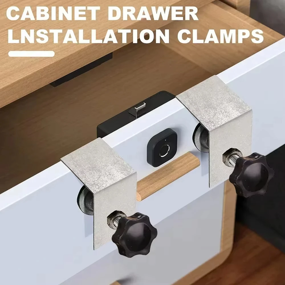 Woodworking Jig Cabinet Tool Home Furniture Steel Drawer Front Installation Clamps Drawer Panel Clips Carpentry Tools 2/4PCS