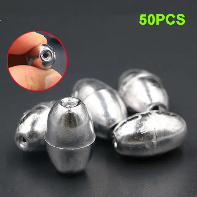 Quick Sinking Oval Shaped Sinking Bait Weight Split Shot Angling Gear Lead Sinker Fishing Beads Sinkers