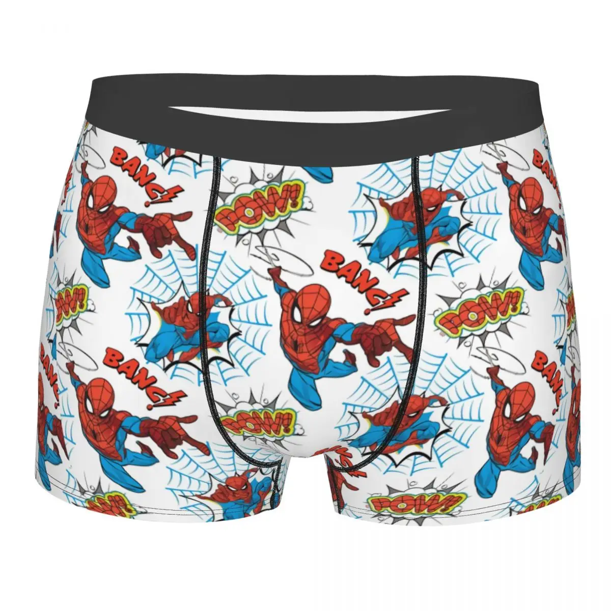 

Marvel Spider Man Pow Underwear Men Printed Custom Boxer Briefs Shorts Panties Soft Underpants