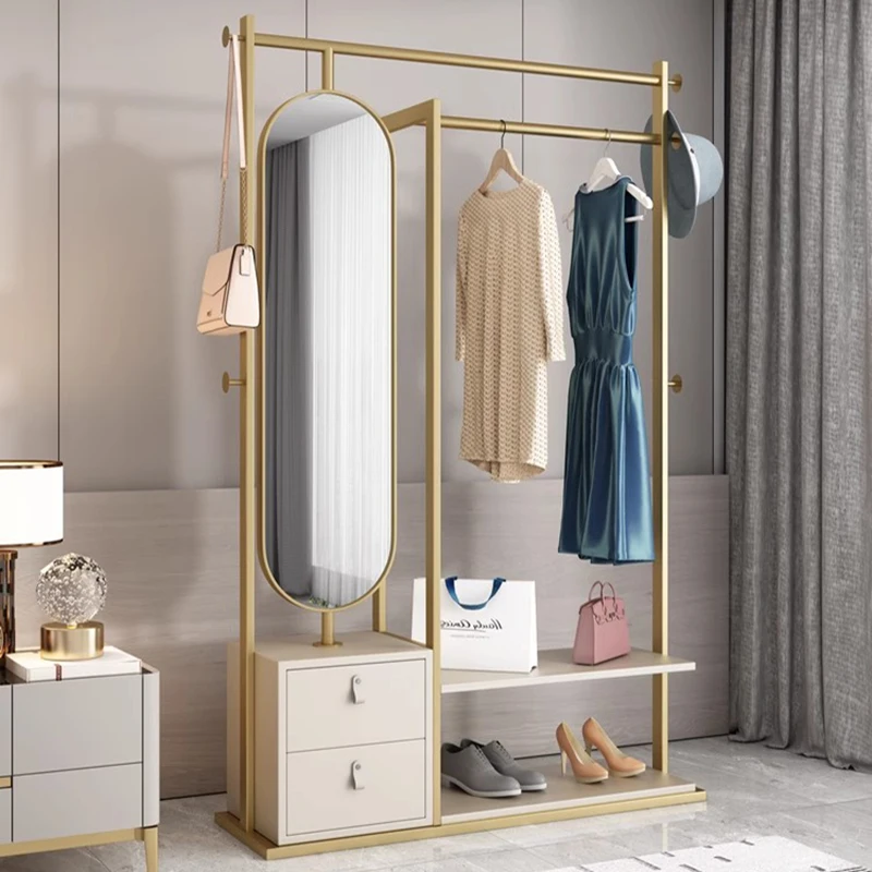 

Modern Sklum Clothes Racks Open Wardrobe Storage Organizer Stand For Boutique Closet Cabides Para Roupas Bathroom Furniture