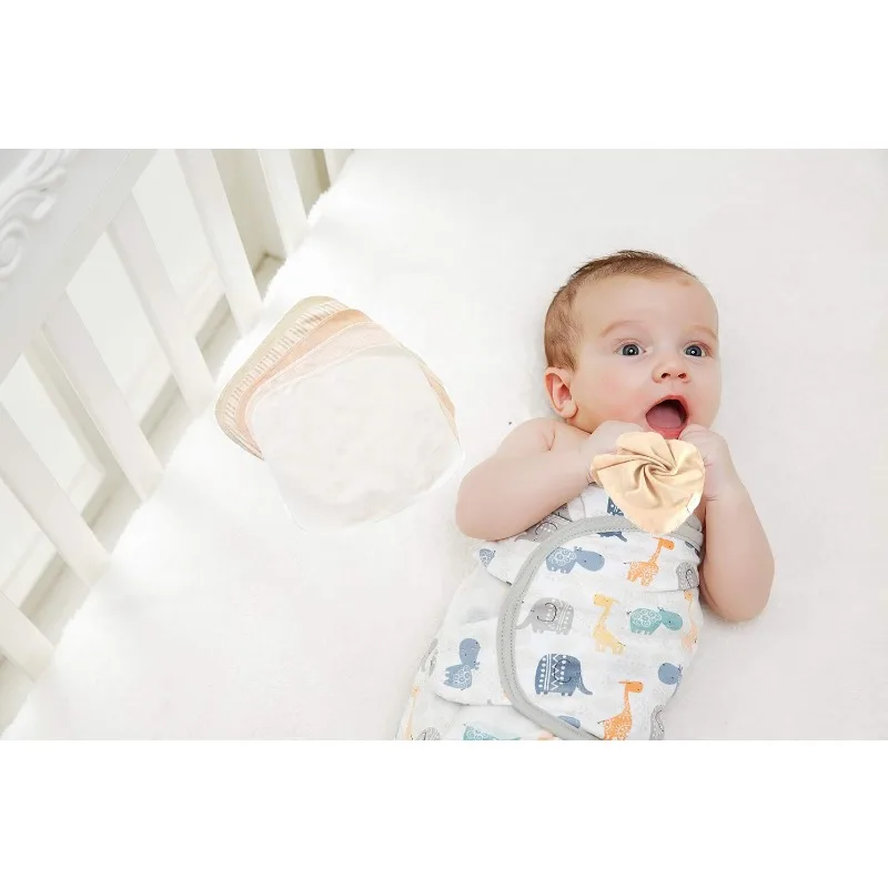 Baby Washcloths Soft Absorbent Newborn Bath Face Towel Natural Baby Wipes for Delicate Skin 5 Pack