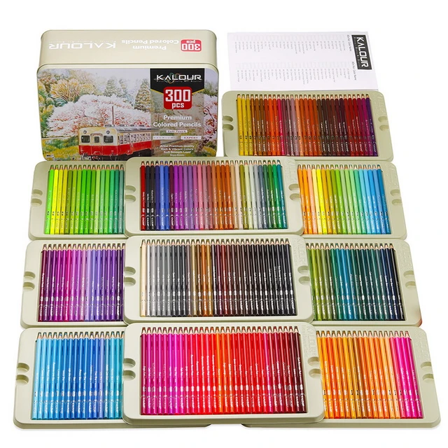 300 Color Professional Oil Colored Pencils Artist Pencils Set Soft