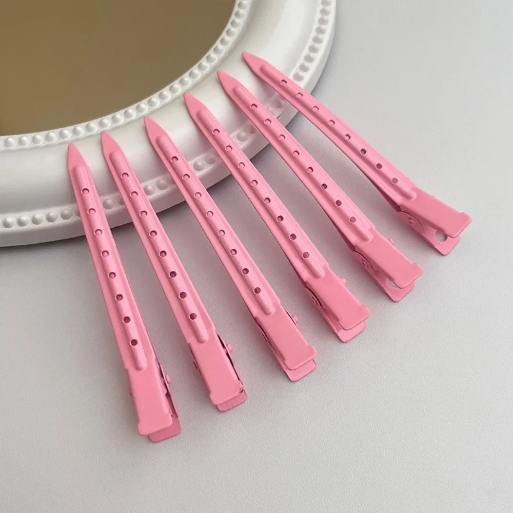 6/12pcs 6/12pcs Hair Salon Clips Polychromatic Design Metal Duckbill Clip Styling Hairpins Professional Quality