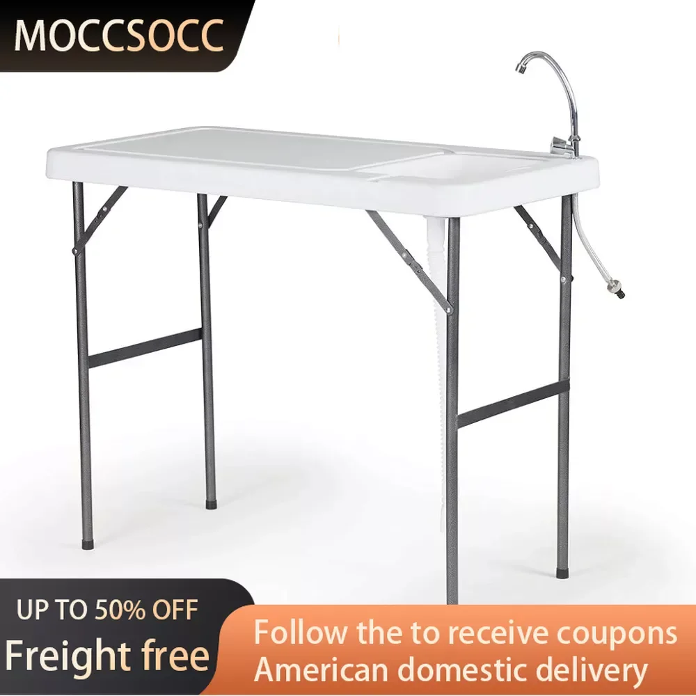 

Cleaning Station Table White Freight Free Storage Box Camping Supplies Camp Service Tables Portable Folding Table Serving
