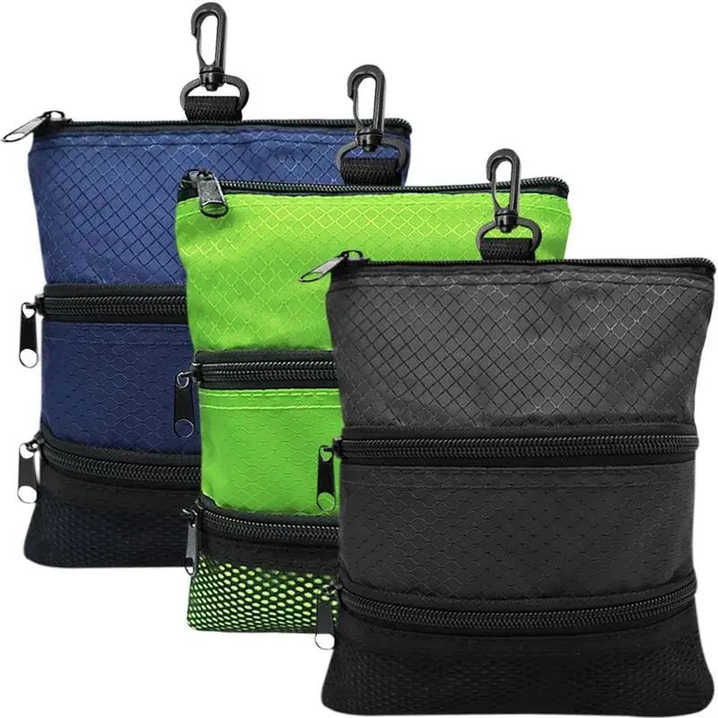 

Portable Golf Bag Golf Ball Carrying Waist Bags Multiple Pockets Large Capacity Golf Ball Storage Pouch Hook Outdoor Sports