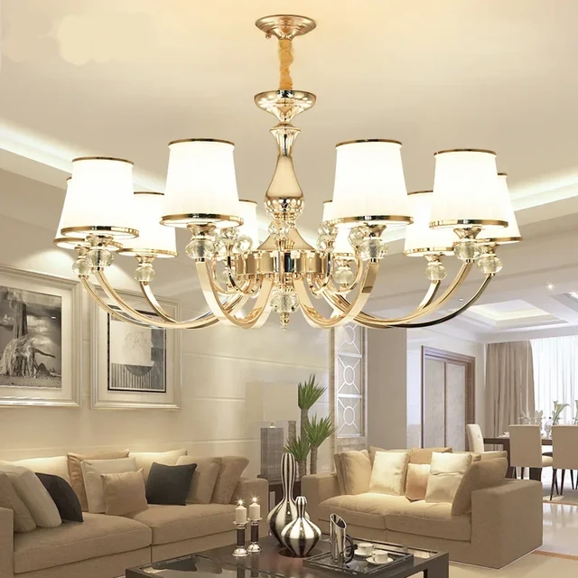 Soggiorno moderno lampadari a Led illuminazione sala da pranzo lampade a  sospensione in oro decorazioni per