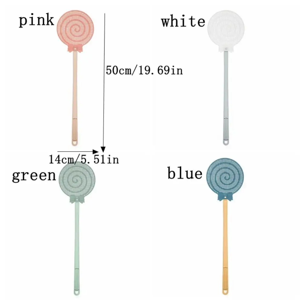 Fly Swatter Simple and Cute Household Cartoon Large Plastic Long Handle Thickened Mosquito Killing Swatter Outdoors Fly Swatter