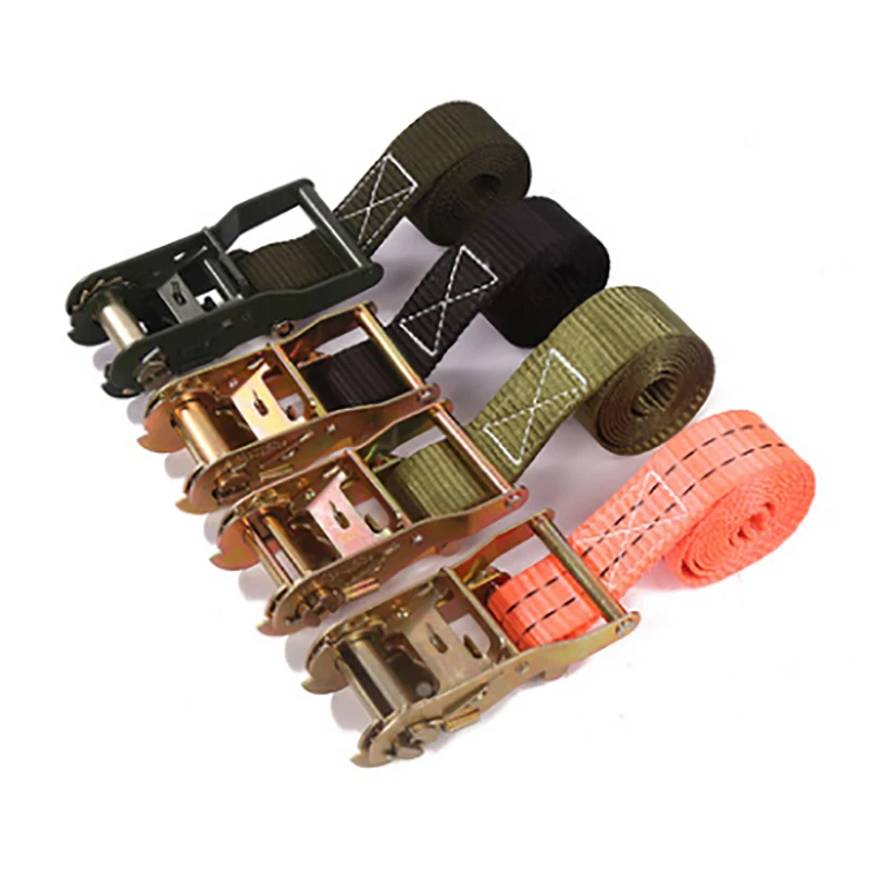 1.5",3mm,6T steel frame,2M---6M, ratchet tie down cargo lashing shipping package strap shipment packing belt assembly sling