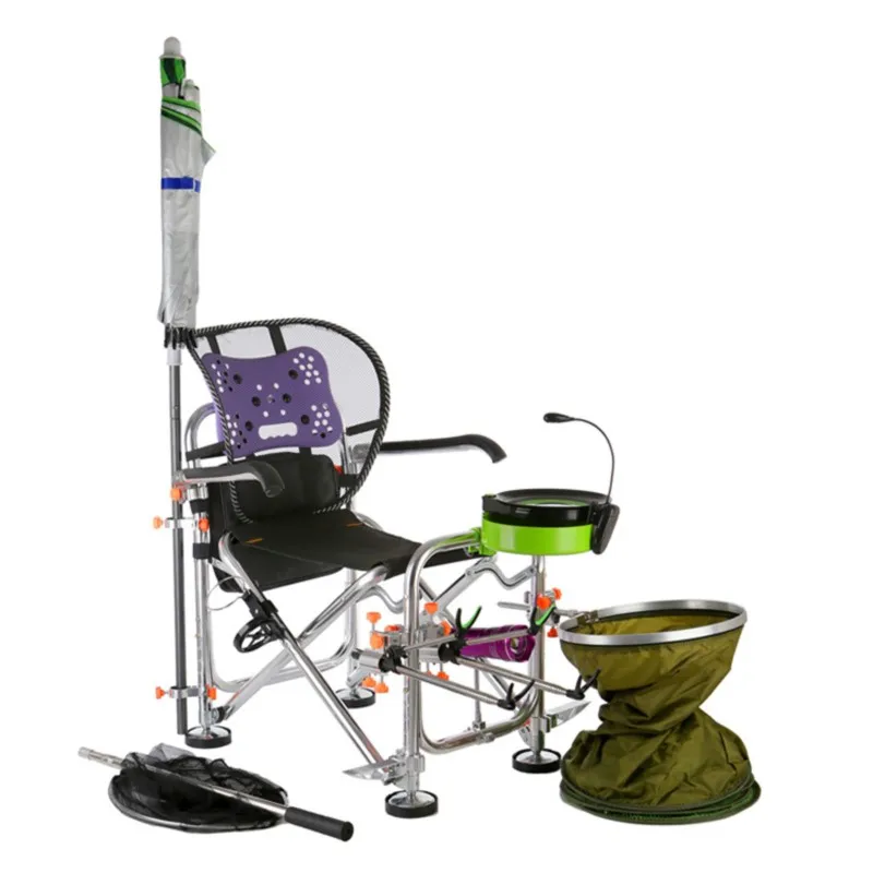стул для рыбалки Multi-function Folding Portable Fishing Chair Aluminum Fishing Table Multi-purpose Chair