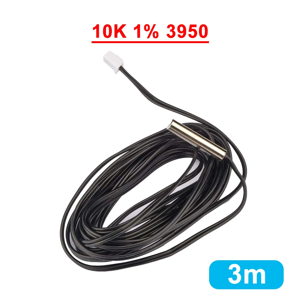 รูปสินค้า กันน้ํา 1 M ลวด NTC 10K 1% 3950 Thermistor Temperature Sensor Probe NTC Thermistor Temperature Sensor กันน้ําสาย