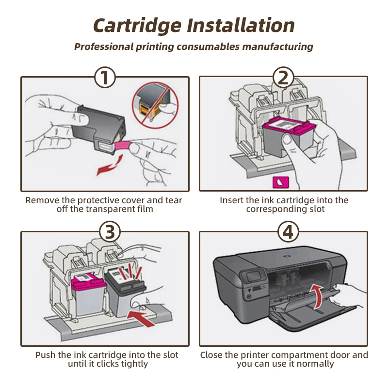 Toney King-cartucho de Tinta para Impressora hp 62 xl hp Envy 5540 5640 7640 5646 5541 5740 5742 5745 200 250 - Imagem 6