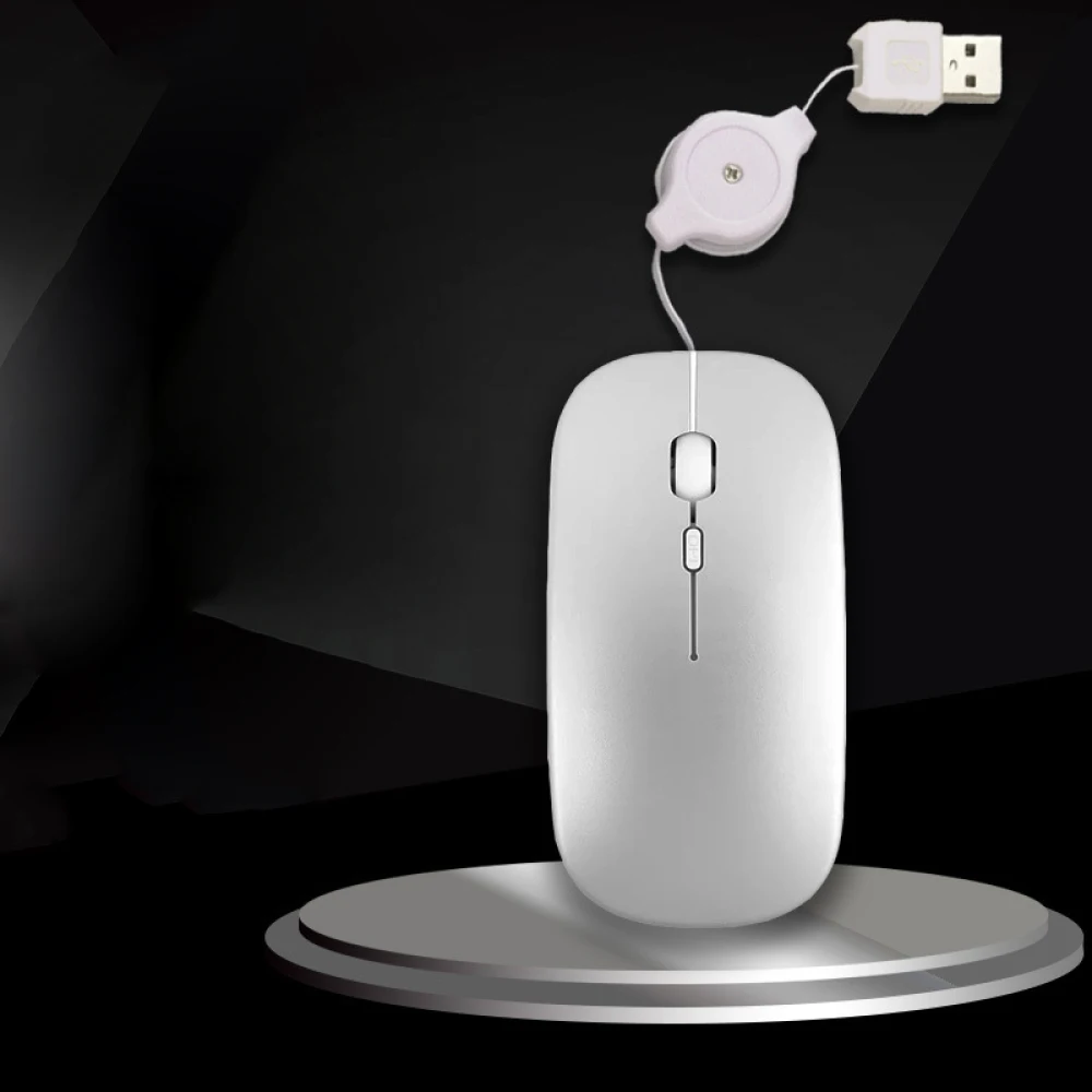 Notebook Wired Mouse Computer Telescopic Mute 800/1200/1600DPI USB Optical Mouse Office Game Accessories