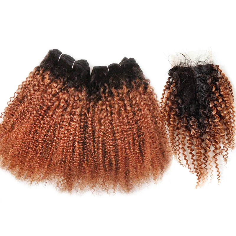 Jerry Curl Hair Bundles With Closure 1B/27/30/99J Human Hair Bundles With Closure For Women Curly human hair extensions human hair bundles human hair weave