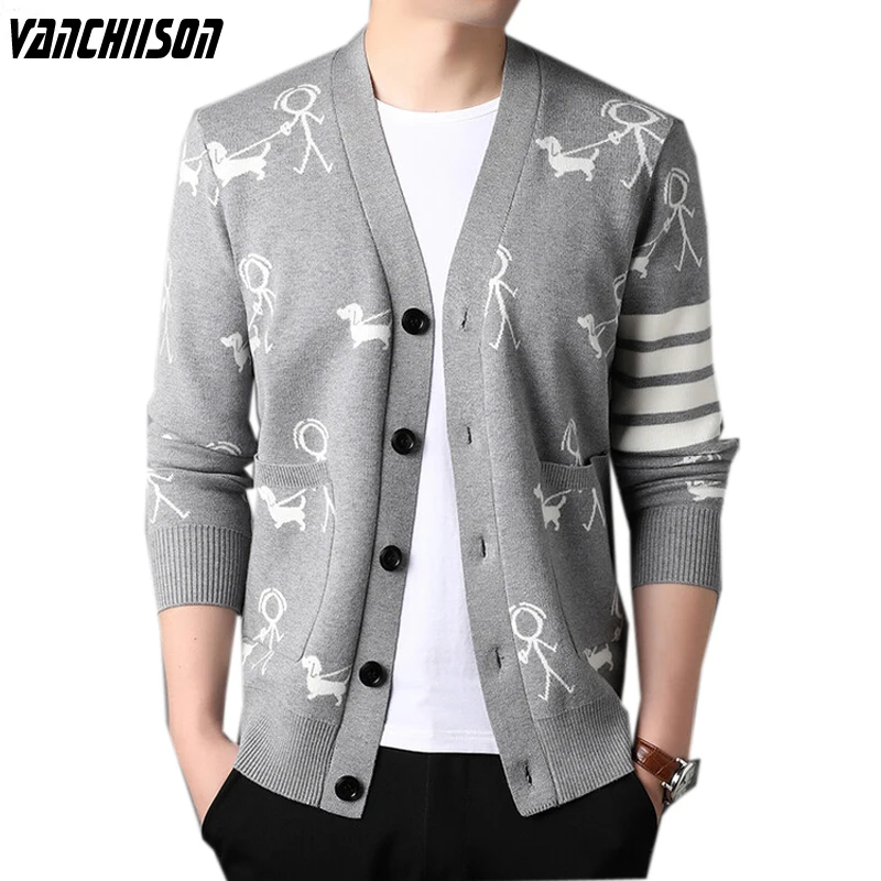Cárdigan De Punto Grueso Para Hombre Con Cierre De Botones - Chaqueta De Invierno Cálida Y Elegante Cárdigan De Punto Grueso Para Hombre Con Cierre De Botones - Chaqueta De Invierno Cálida Y Elegante