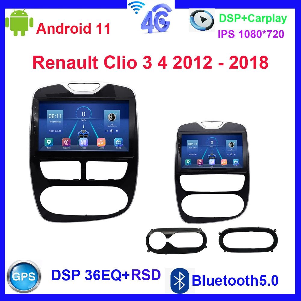 E Android 11 Carplay Car Radio Video For Renault Clio 3 4 2012 2015