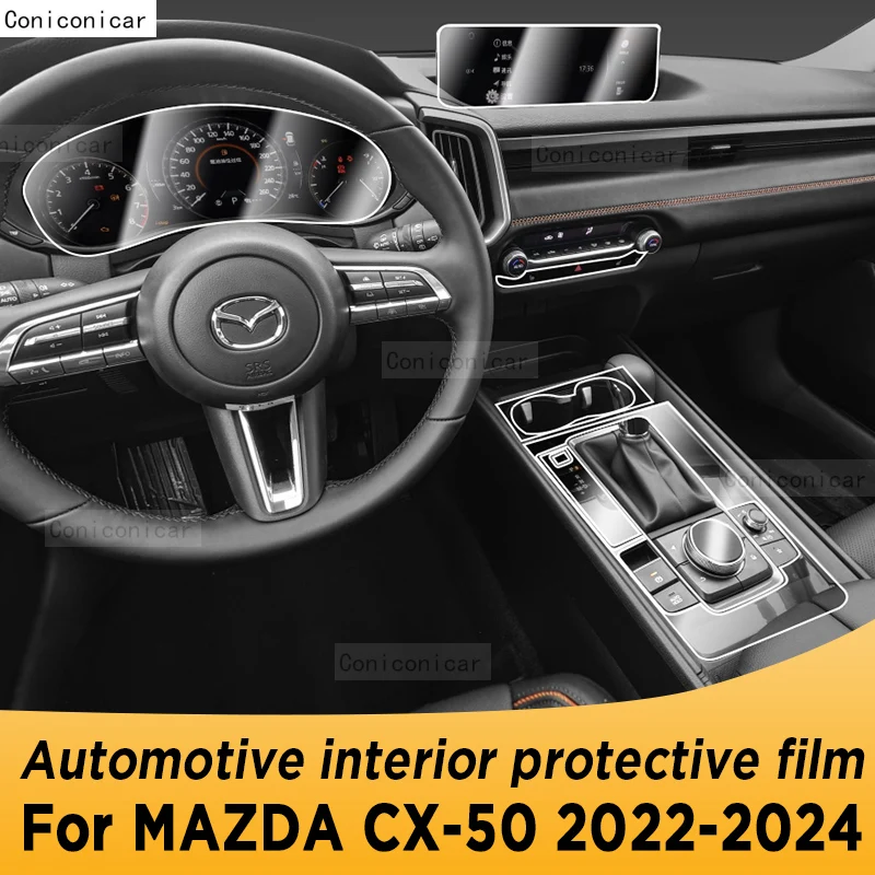 

For MAZDA CX-50 2022-2024 Gearbox Panel Navigation Automotive Interior Screen TPU Protective Film Cover Anti-Scratch Sticker