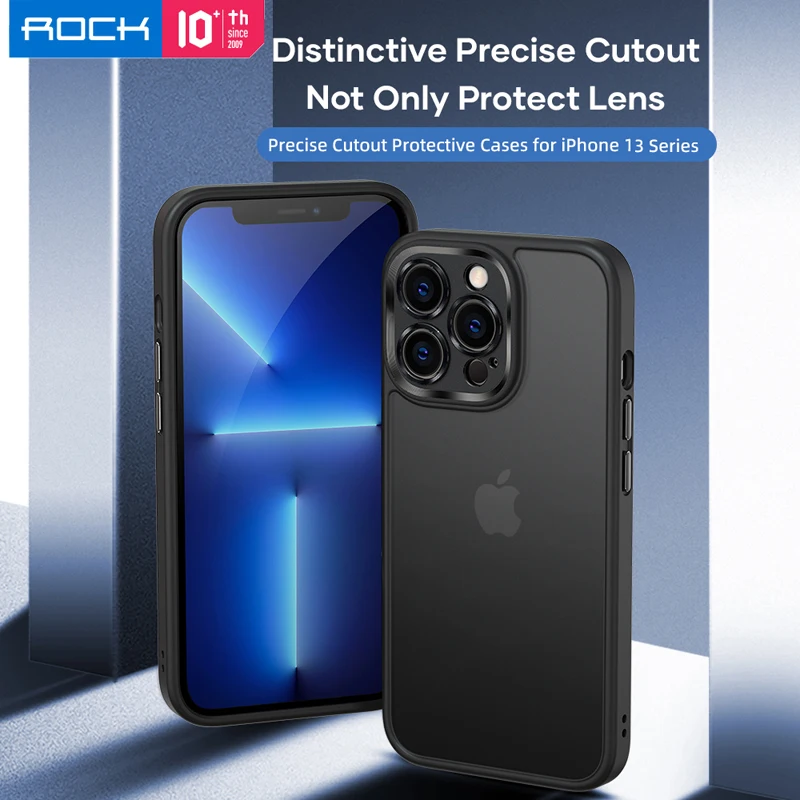 For iPhone 13 Pro Max Precise Cutout Shockproof Matte PC Case TPU Airbags Bumper Anti-knock Cover For iPhone 13 Pro ROCK Case