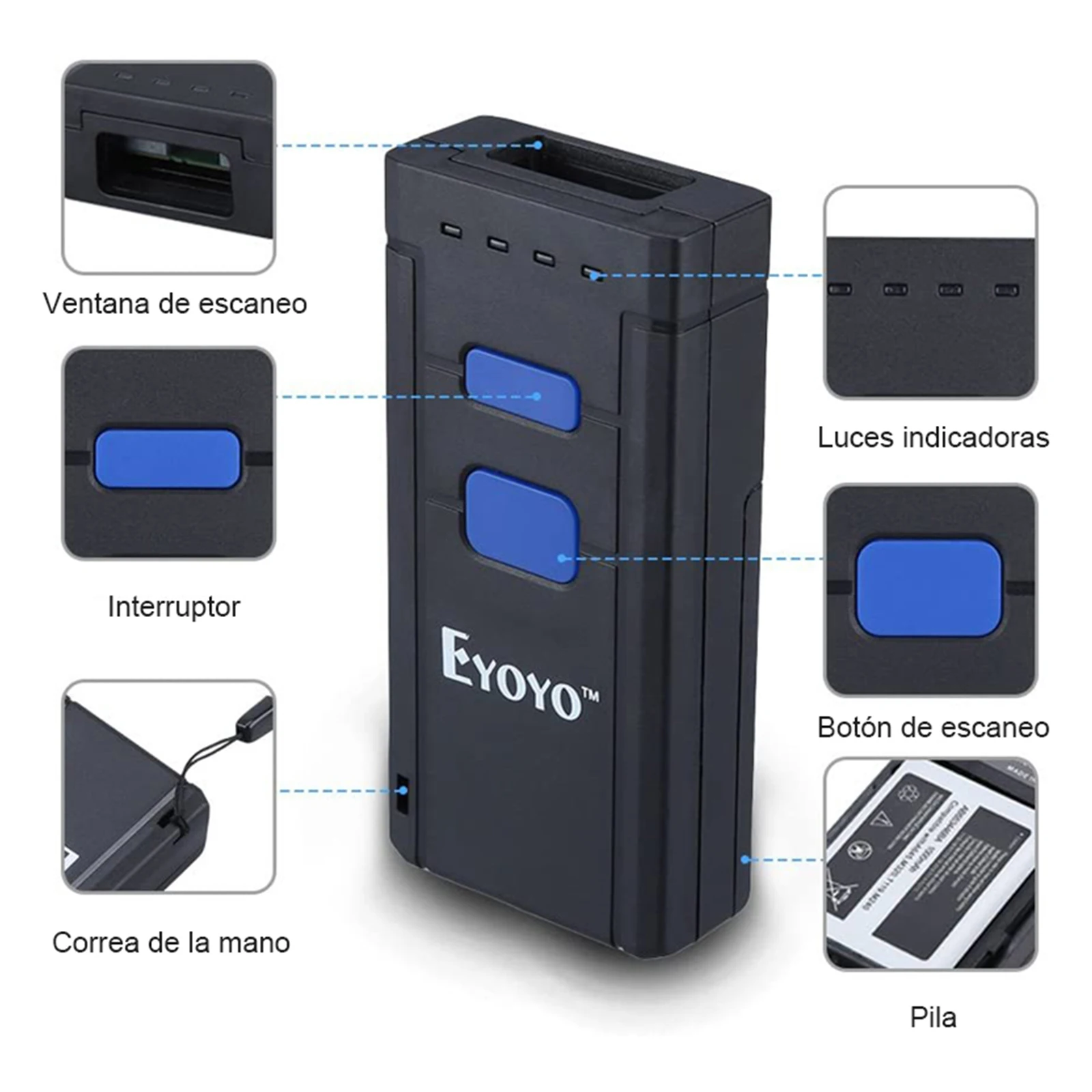 16MB Armazenamento 1000mAh Bateria Suporta Conexão Bluetooth Para Windows Android iOS