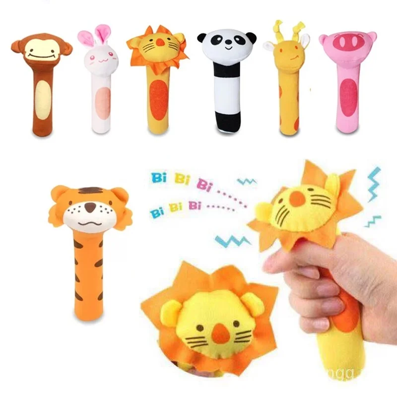 

Animal Hand Bell Rattle Soft Rattle Toy Rattle Mobiles Baby Toys Cute Plush Bebe Toys 0-12 Months Christmas Gift