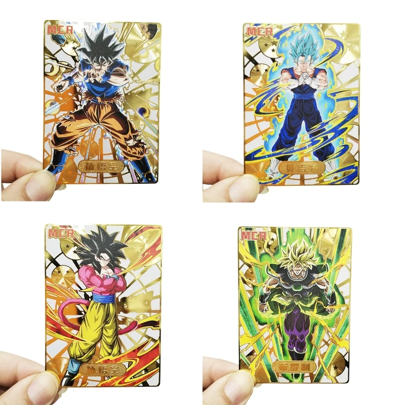 

Dragon Ball Son Goku Piccolo Vegetto Broli Bulma Surrounding Metal Anime Tongren Alloy Game Collection DIY Cards for Good Friend