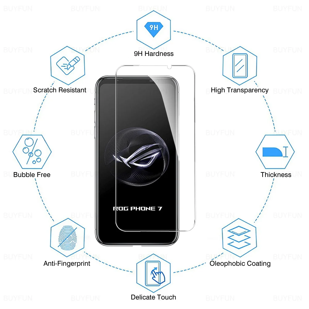 Фото Стекло для Asus ROG Phone 7 Ultimate 5G RoGPhone 7 Ultimate Phone7 ROGPhone7 2023 защитное закаленное стекло №2