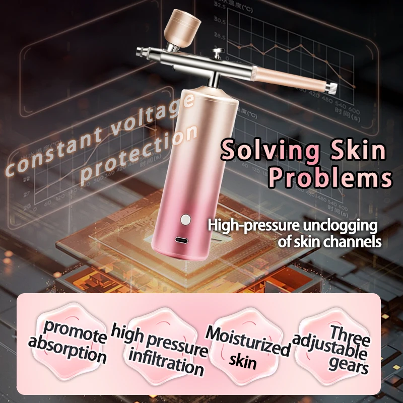 Oxygen injector home facial deep hydration handheld spray gun beauty instrument high-pressure nano-spray beauty salon with model