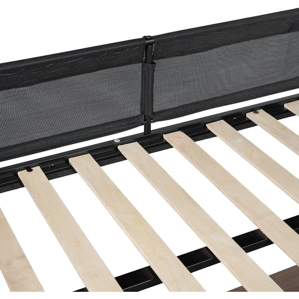 Bunk Beds Full Size Loft Bed, Desk & Shelves/Sturdy Metal Bed Frame/Noise-Free Wood Slats/Comfortable Bunk Beds 2