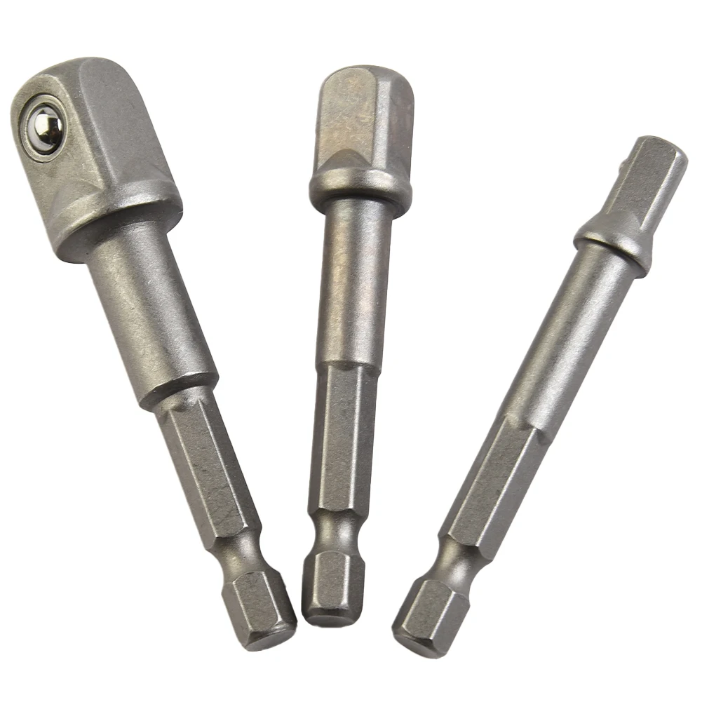 

3pcs socket Adapter set Heavy duty Impact Ready Hex Shank Drill bits Extension Ideal for Screwdriver or Electric Drill