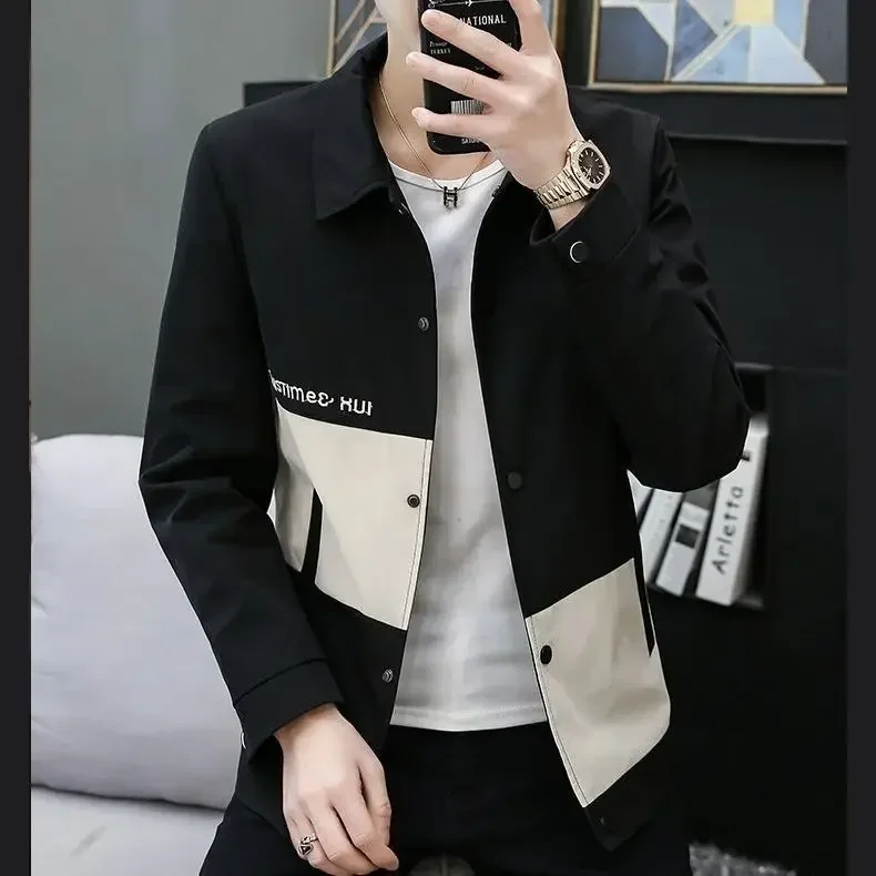 thumbnail image 1 of Blazer masculino de un solo pecho para fiesta, abrigo corto, chaqueta de traje para hombre recortada, elegante, simple, original, estilo coreano, ropa 2024, 1 of 5